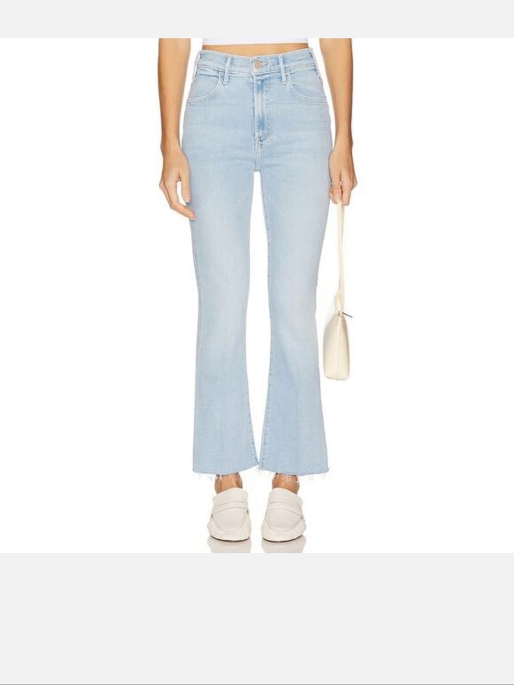 Mother The Hustler Ankle Fray Flare Jeans Ball's In Your Court Women's Size 25